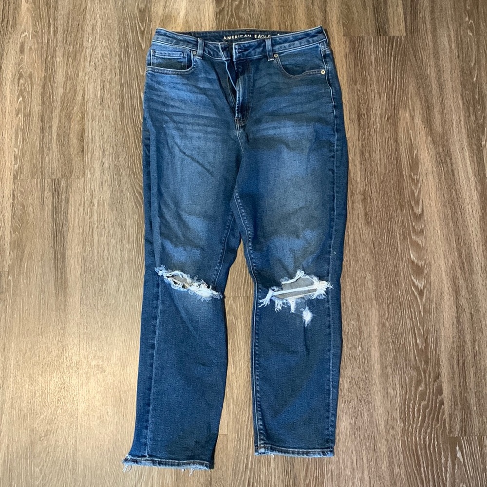 American eagle jeans distressed size 12